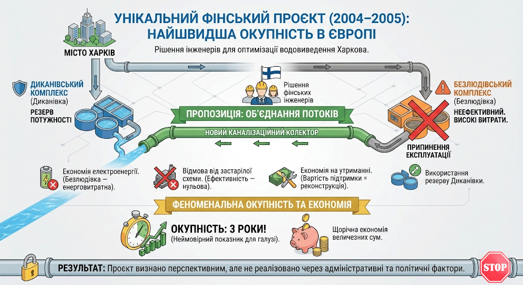 Фінські інженери пропонують модернізацію каналізації Харкова.