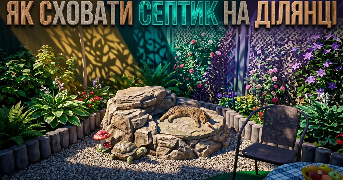 Как спрятать септик на участке