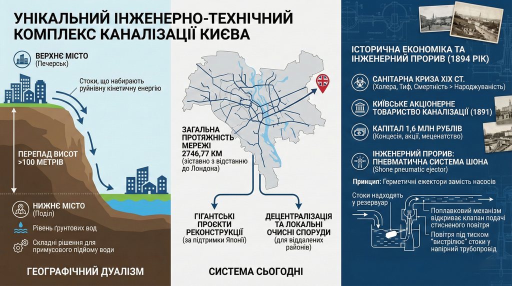 Масштабна система каналізації міста Києва